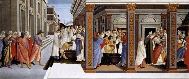 Baptism of St Zenobius and His Appointment as Bishop, BOTTICELLI, Sandro